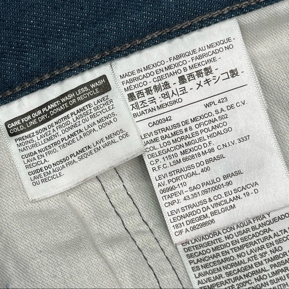 Levi’s Jeans Denim 501 Button Fly White Oak Cone Denim High Waist Straight Blue